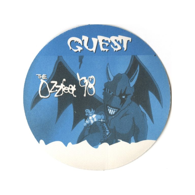 Ozzy Osbourne 1998 Ozzfest w/ Tool Concert Tour Guest Backstage Pass
