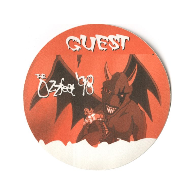 Ozzy Osbourne 1998 Ozzfest w/ Tool Concert Tour Guest Backstage Pass