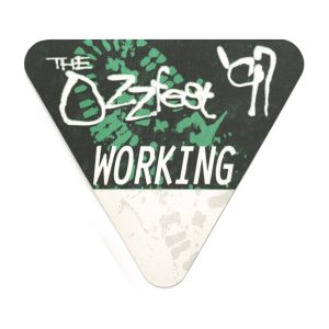 Ozzy Osbourne 1997 Black Sabbath Ozzfest Concert Tour Working Backstage Pass