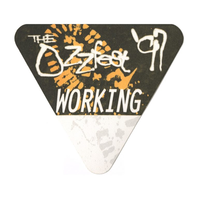 Ozzy Osbourne 1997 Black Sabbath Ozzfest Concert Tour Working Backstage Pass