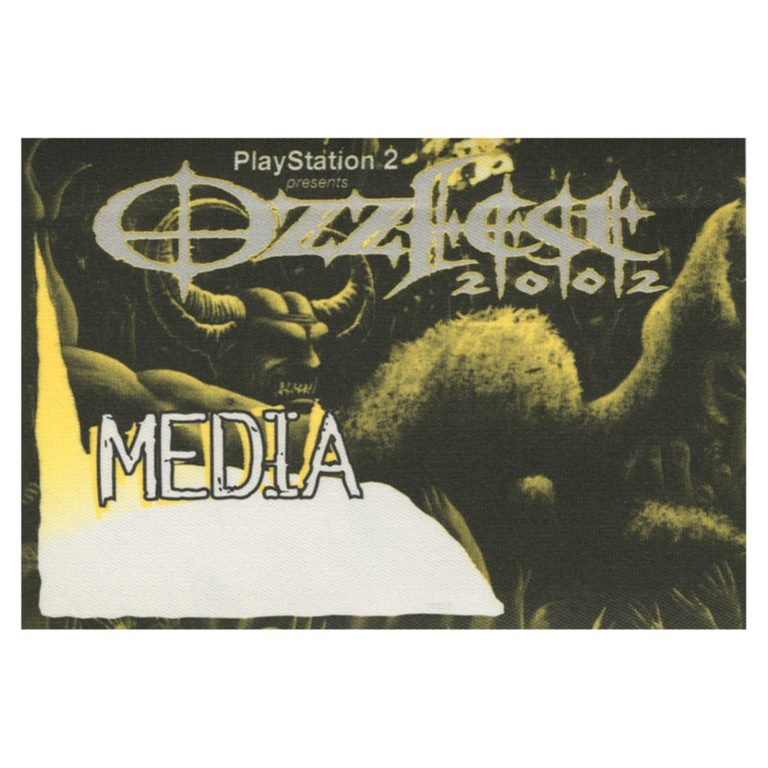 Ozzy Osbourne 2002 Ozzfest Concert Tour Media Backstage Pass