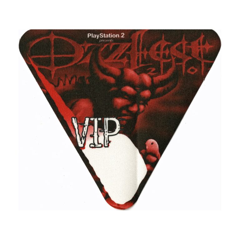 Ozzy Osbourne 2002 Ozzfest Concert Tour VIP Backstage Pass
