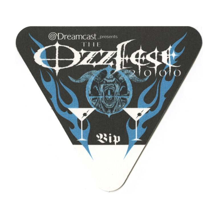 Ozzy Osbourne 2000 Ozzfest w/ Pantera Concert Tour VIP Backstage Pass