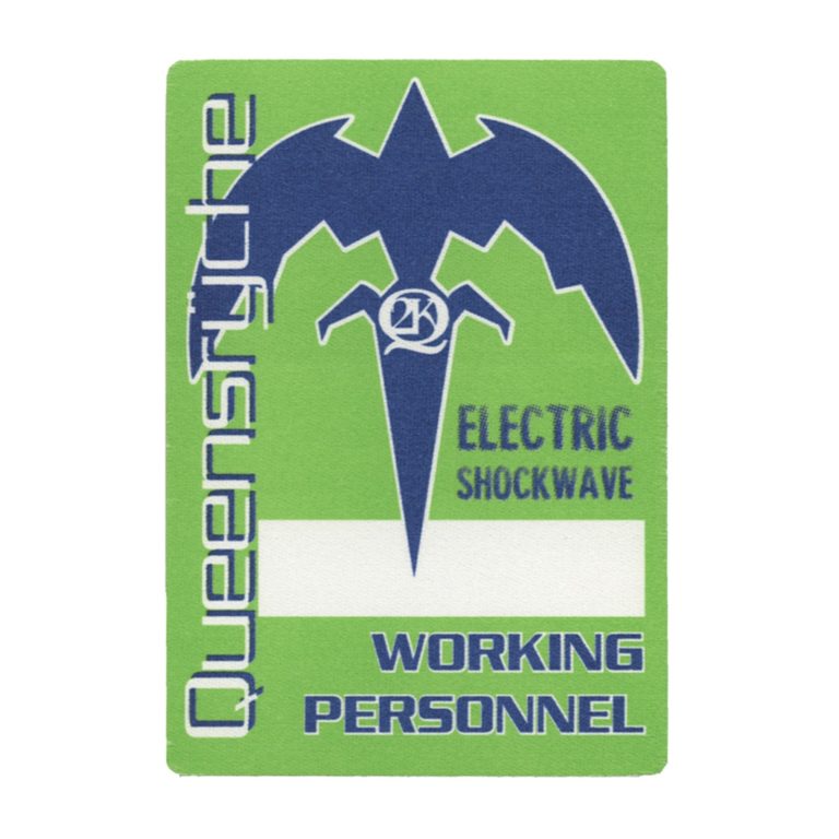 Queensryche 1999 Electric Shockwave Concert Tour Working Crew Backstage Pass