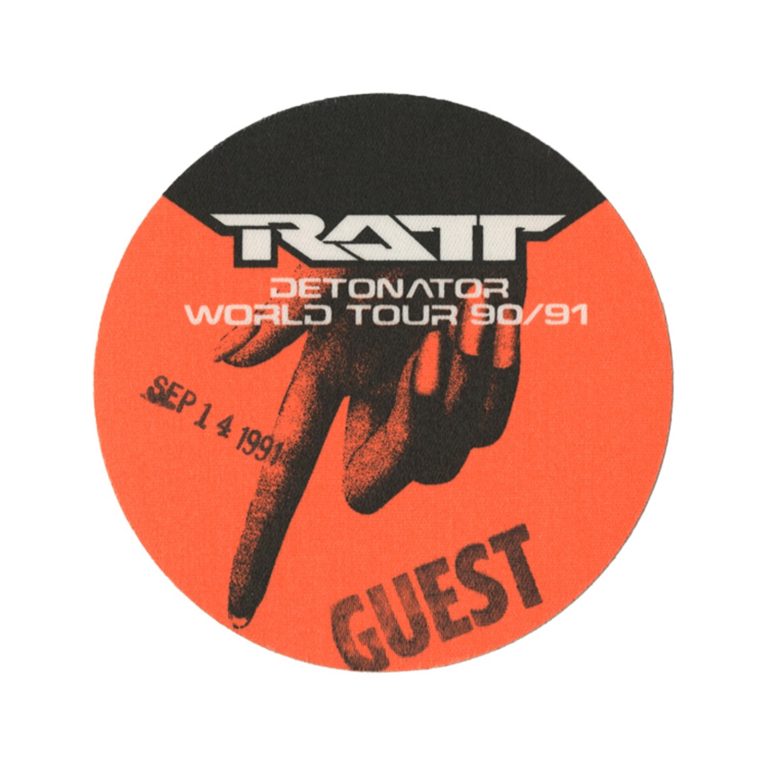 Ratt 1990 Detonator Concert Tour Guest Backstage Pass