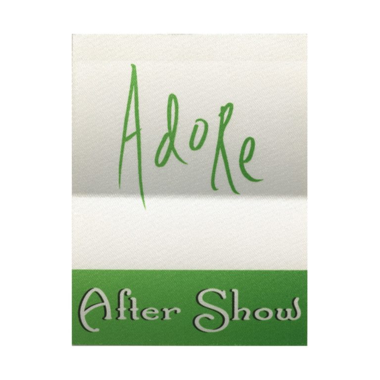 Smashing Pumpkins 1998 Adore Concert Tour Aftershow Backstage Pass