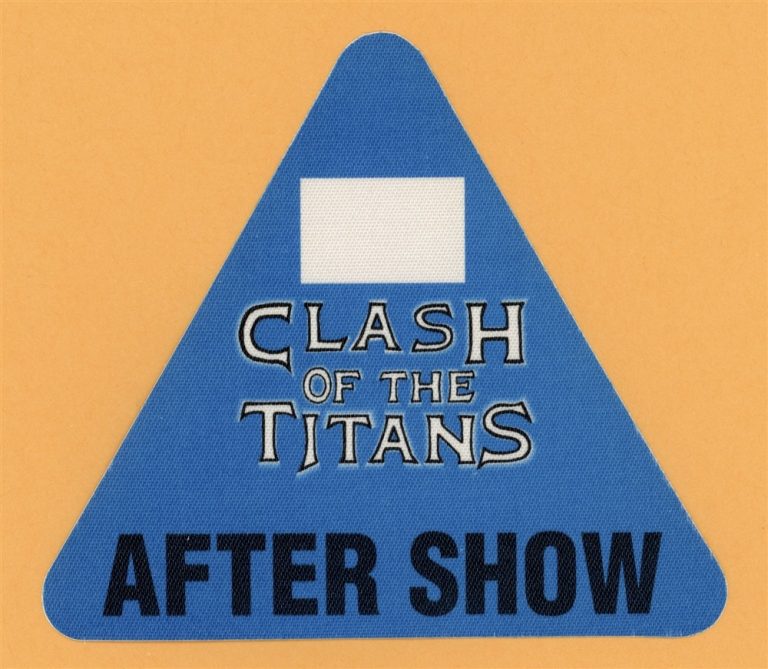 Slayer 1990 Clash of the Titans w/ Megadeth, Anthrax Concert Tour Backstage Pass