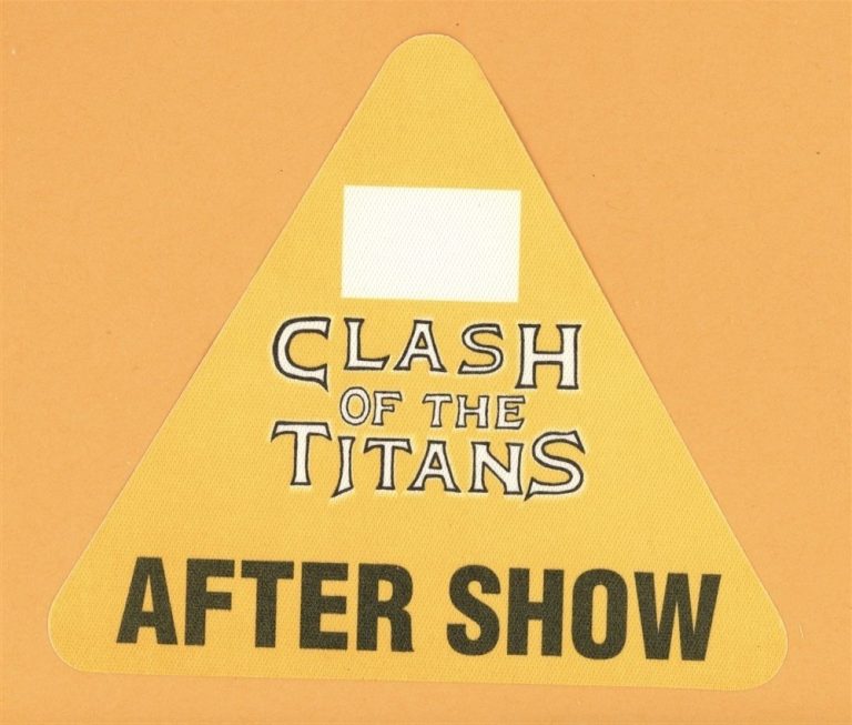 Slayer 1990 Clash of the Titans w/ Megadeth, Anthrax Concert Tour Backstage Pass