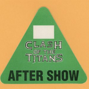 Slayer 1990 Clash of the Titans w/ Megadeth, Anthrax Concert Tour Backstage Pass