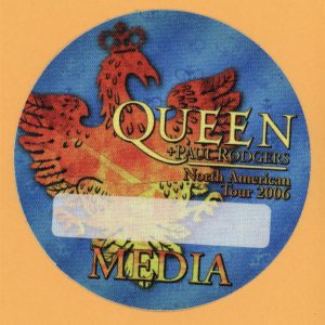 Queen 2006 w/ Paul Rodgers Concert Tour MEDIA Backstage Pass