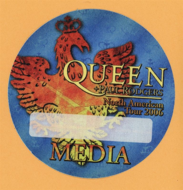 Queen 2006 w/ Paul Rodgers Concert Tour MEDIA Backstage Pass