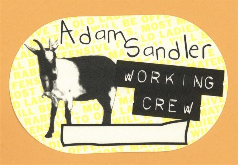 Adam Sandler 1997 Concert Tour CREW Backstage Pass