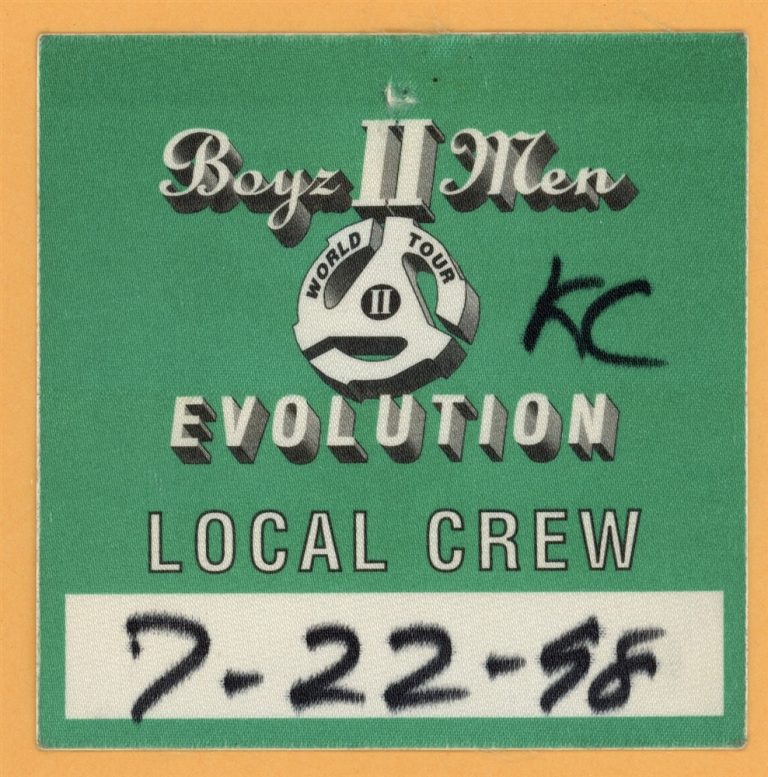 Boyz II Men 1998 Evolution Concert Tour CREW Backstage Pass