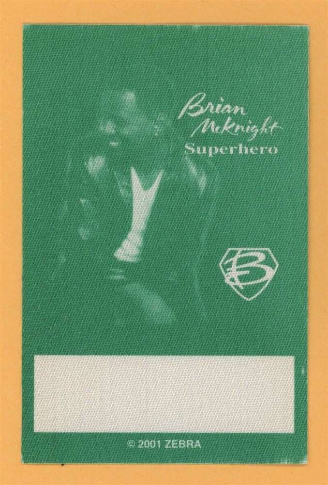 Brian McKnight 2001 Superhero Concert Tour Backstage Pass
