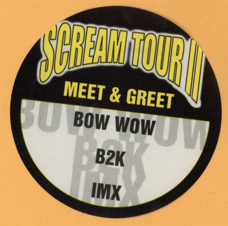 Bow Wow 2003 Scream Tour II Concert Tour MEET & GREET Backstage Pass