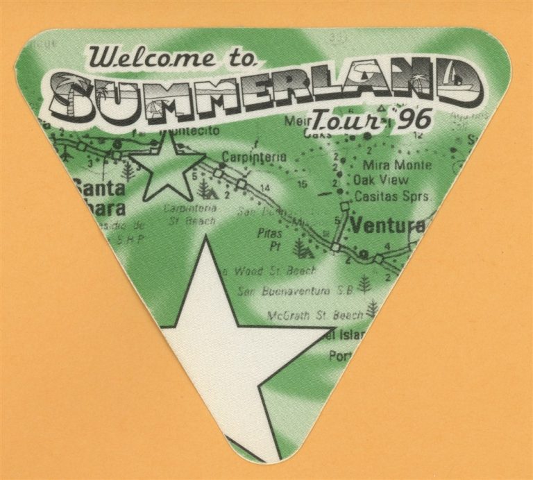 Everclear 1996 Summerland Concert Tour AFTER SHOW Backstage Pass