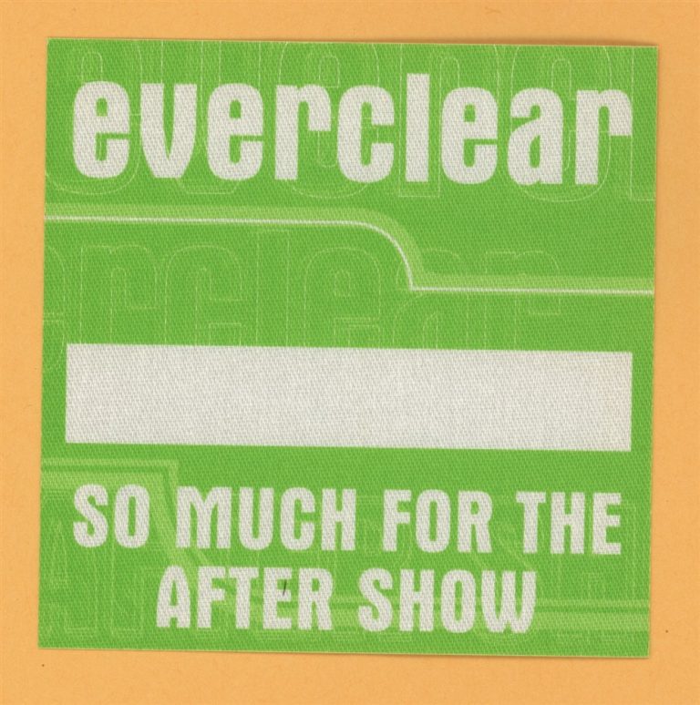Everclear 1997 So Much for the Afterglow Concert Tour AFTER SHOW Backstage Pass