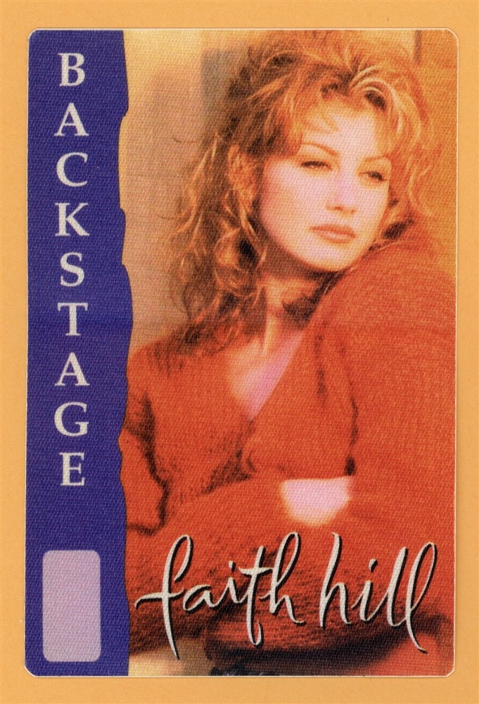 Faith Hill 1995 It Matters Concert Tour Backstage Pass