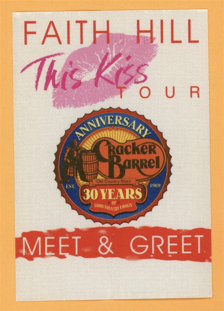 Faith Hill 1999 This Kiss Concert Tour MEET & GREET Backstage Pass