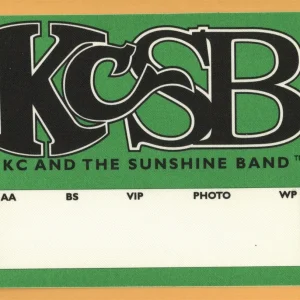 KC And The Sunshing Band 1997 Concert Tour Backstage Pass