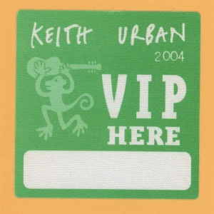 Keith Urban 2004 Be Here Concert Tour VIP Backstage Pass