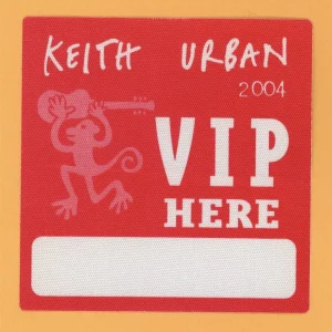 Keith Urban 2004 Be Here Concert Tour VIP Backstage Pass