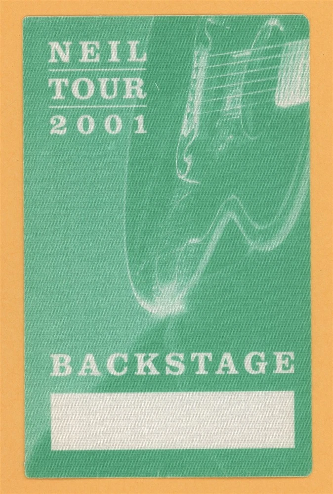 Neil Diamond 2001 Concert Tour Backstage Pass