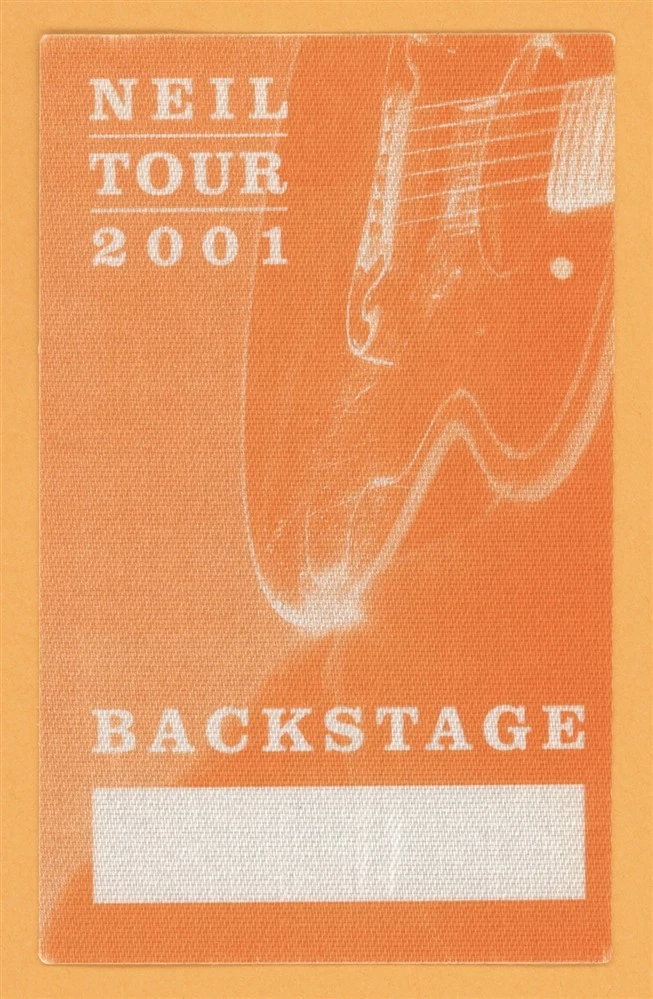 Neil Diamond 2001 Concert Tour Backstage Pass