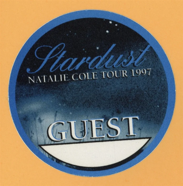 Natalie Cole 1997 Stardust Concert Tour GUEST Backstage Pass