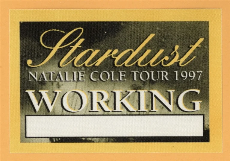 Natalie Cole 1997 Stardust Concert Tour WORKING Backstage Pass