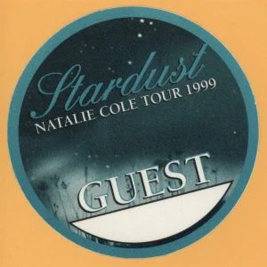 Natalie Cole 1999 Stardust Concert Tour GUEST Backstage Pass