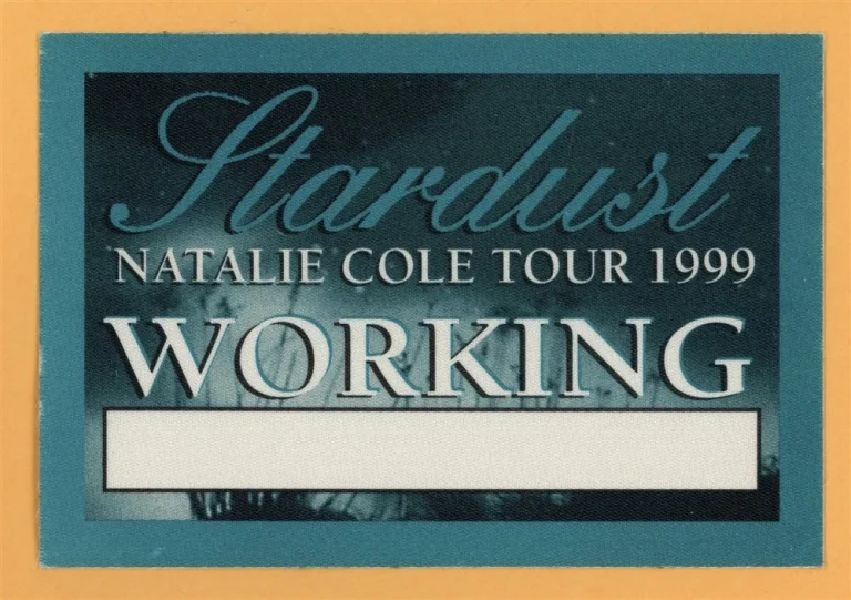 Natalie Cole 1999 Stardust Concert Tour WORKING Backstage Pass