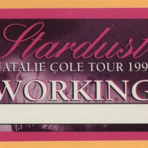 Natalie Cole 1999 Stardust Concert Tour WORKING Backstage Pass