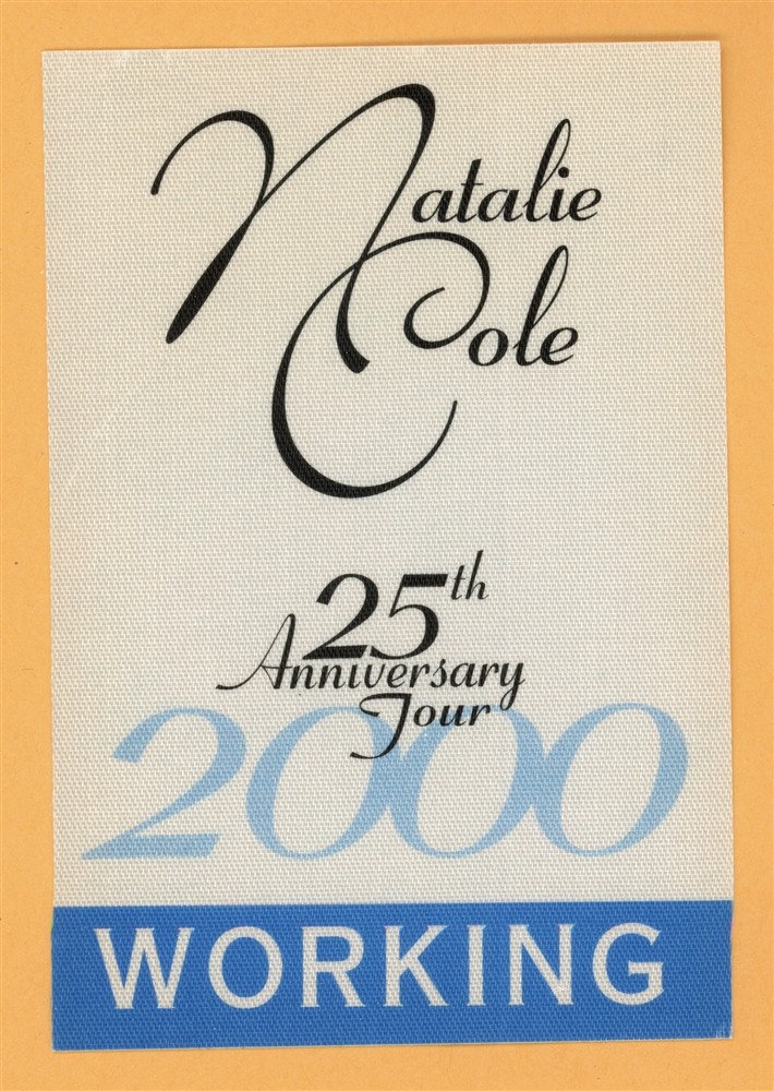 Natalie Cole 2000 25th Anniversary Concert Tour WORKING Backstage Pass