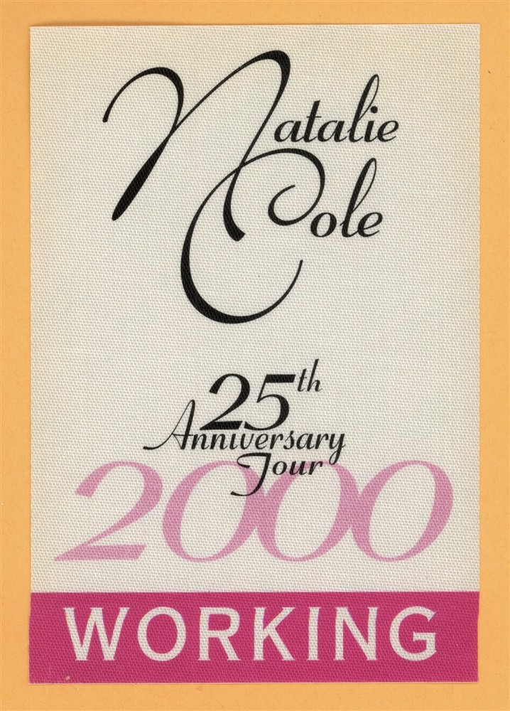 Natalie Cole 2000 25th Anniversary Concert Tour WORKING Backstage Pass