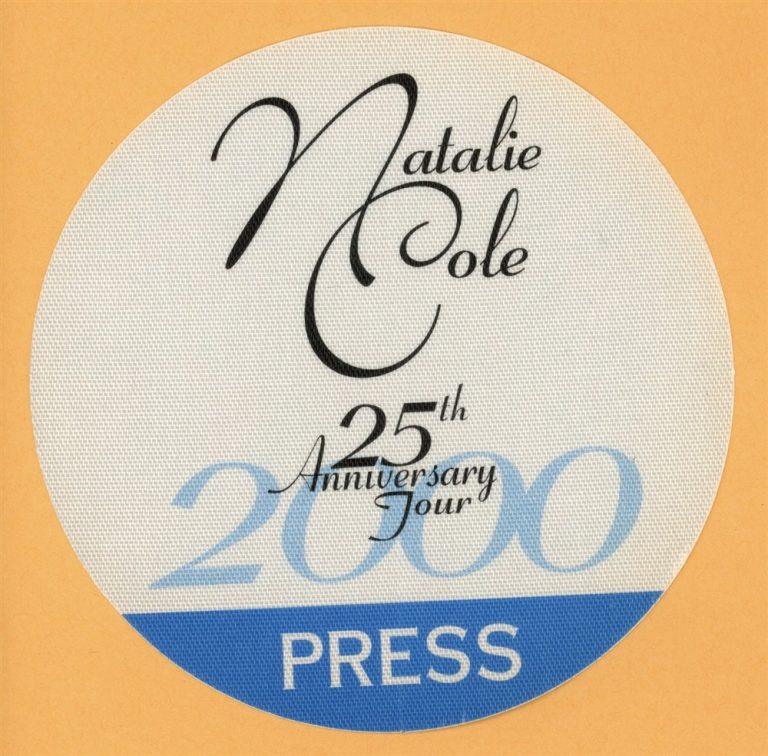 Natalie Cole 2000 25th Anniversary Concert Tour PRESS Backstage Pass