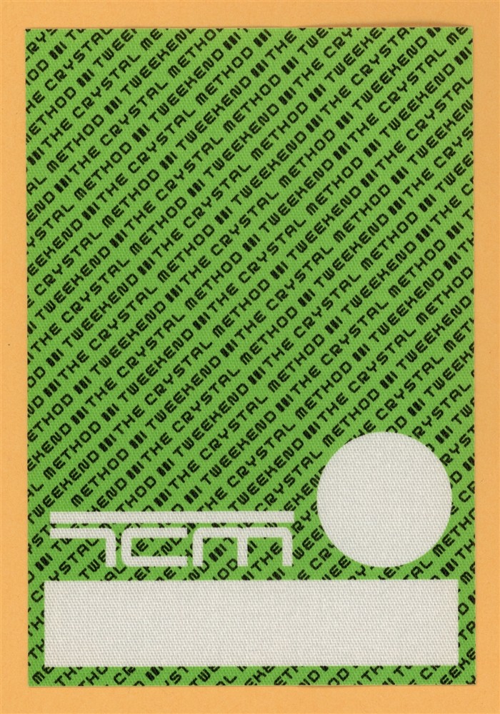 The Crystal Method 2001 Tweeken Concert Tour VIP Backstage Pass