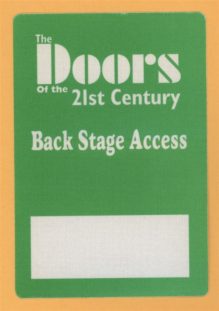 The Doors 2002 of the 2st Century Concert Tour Backstage Pass