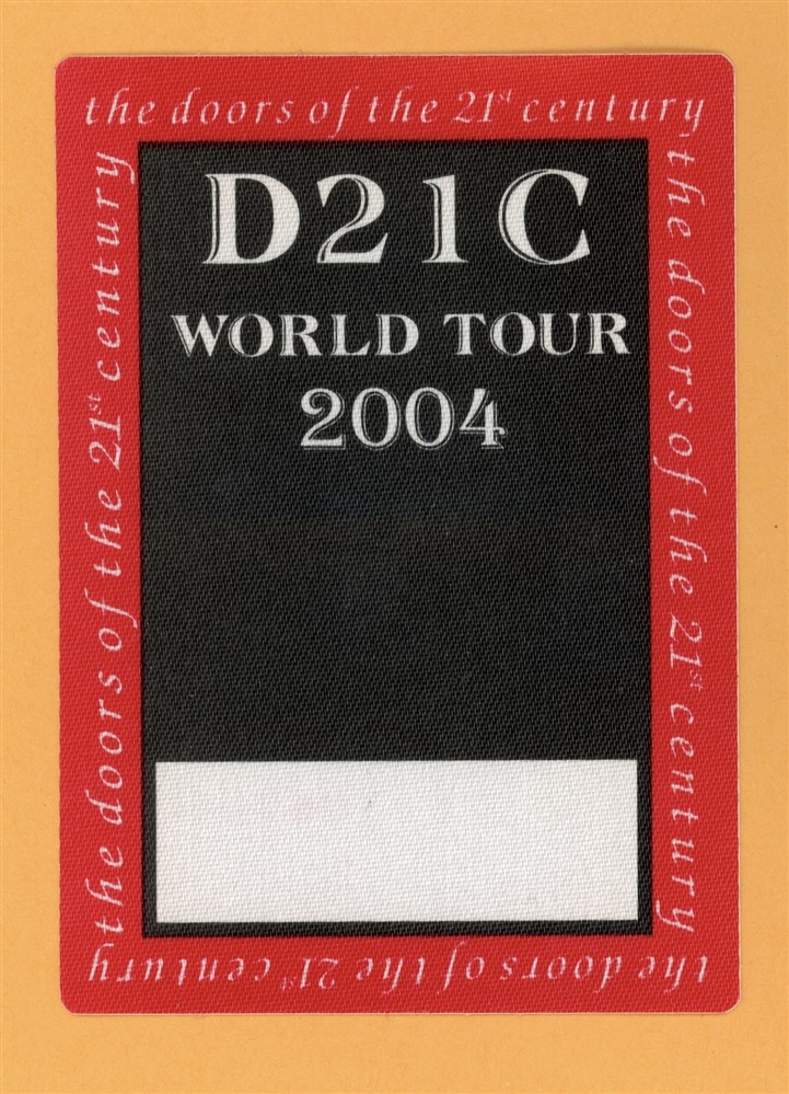 The Doors 2004 of the 2st Century Concert Tour Backstage Pass