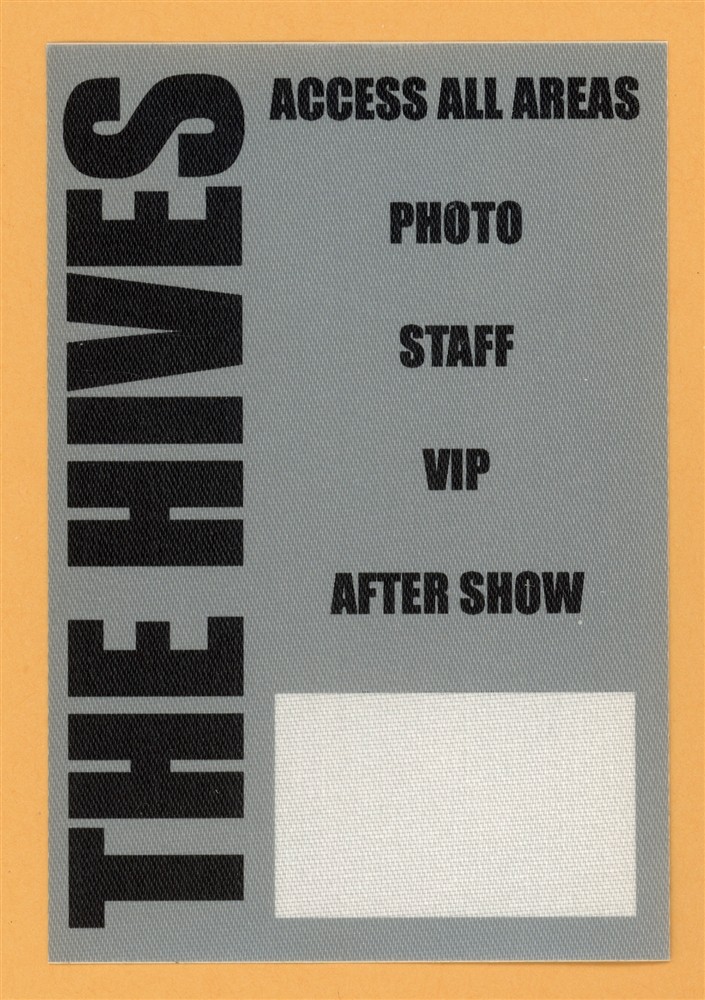 The Hives 2000 Veni Vidi Vicious Concert Tour ALL ACCESS Backstage Pass