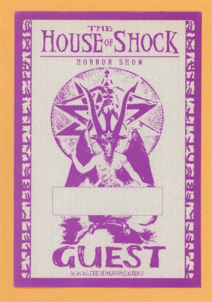 The House of Shock Horror Show 2016 Concert Tour GUEST Backstage Pass