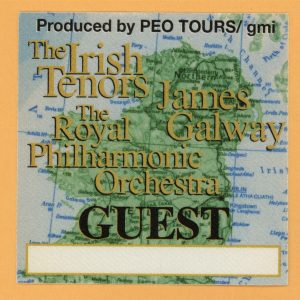 The Irish Tenors Concert Tour GUEST Backstage Pass