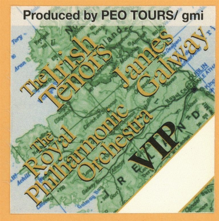 The Irish Tenors Concert Tour VIP Backstage Pass