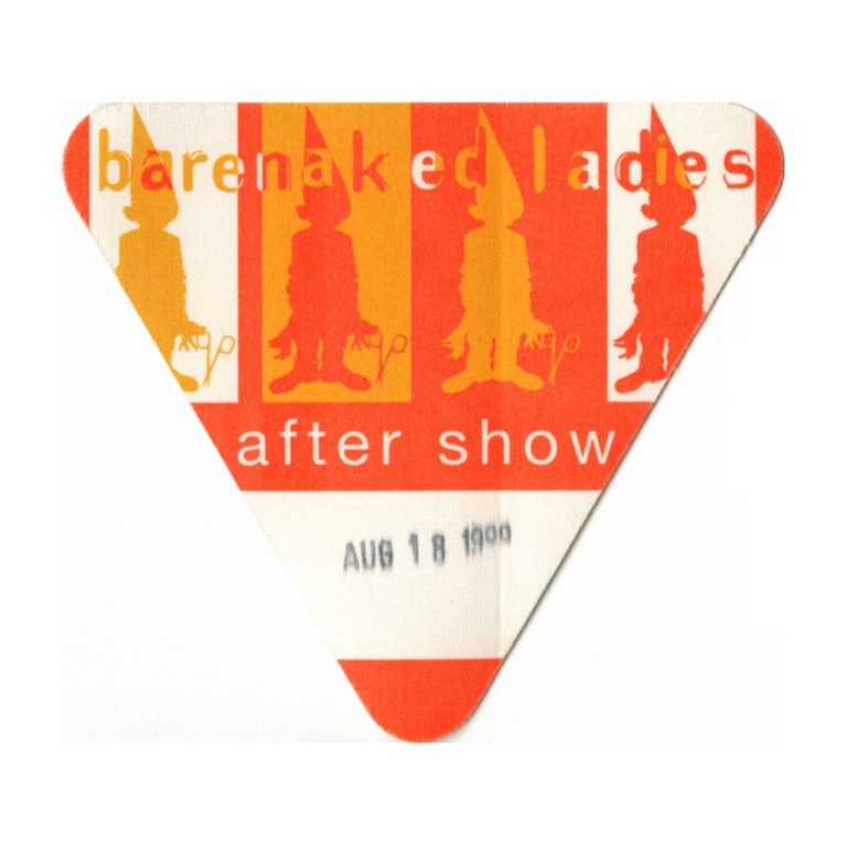 Barenaked Ladies 1999 Stunt Concert Tour Aftershow Backstage Pass