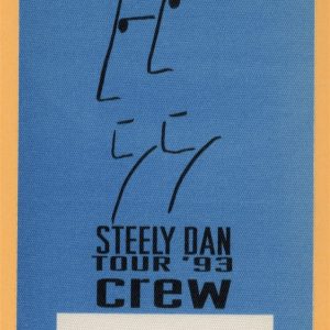 Steely Dan 1993 Concert Tour Crew Backstage Pass