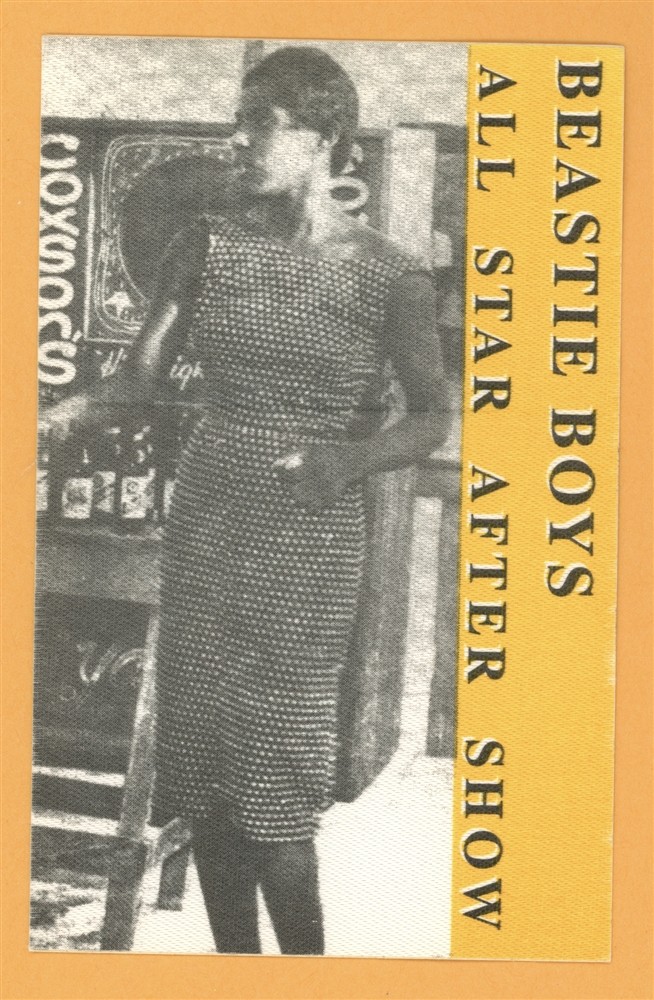 Beastie Boys 1995 Concert Tour After Show Backstage Pass