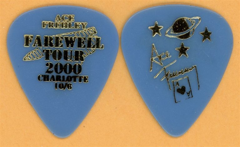 KISS 2000 Farewell Tour Ace Frehley Vintage Guitar Pick - Charlotte, NC