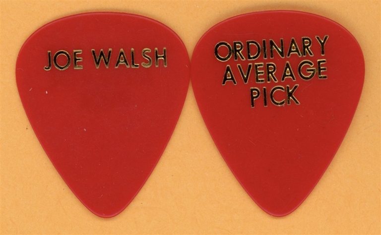 Eagles Joe Walsh Vintage Guitar Pick - 1991 Ordinary Average Guy Tour