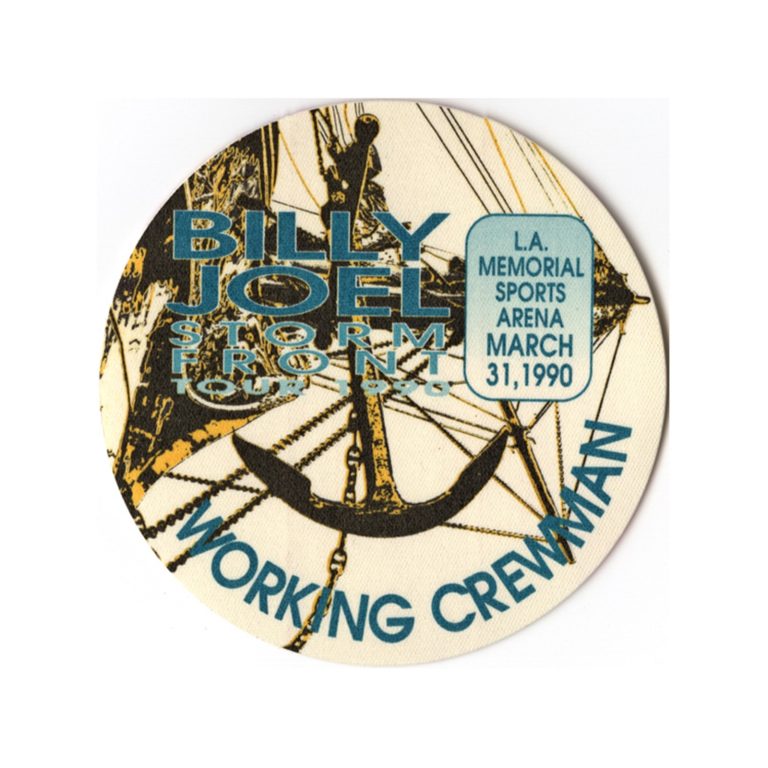 Billy Joel 1990 Storm Front Concert Tour Working Backstage Pass