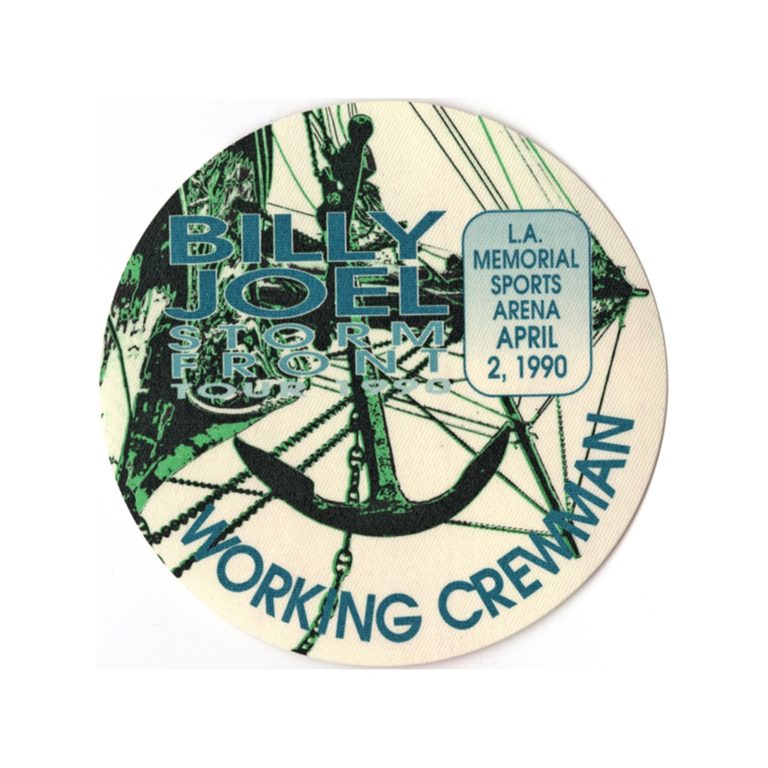 Billy Joel 1990 Storm Front Concert Tour Working Backstage Pass